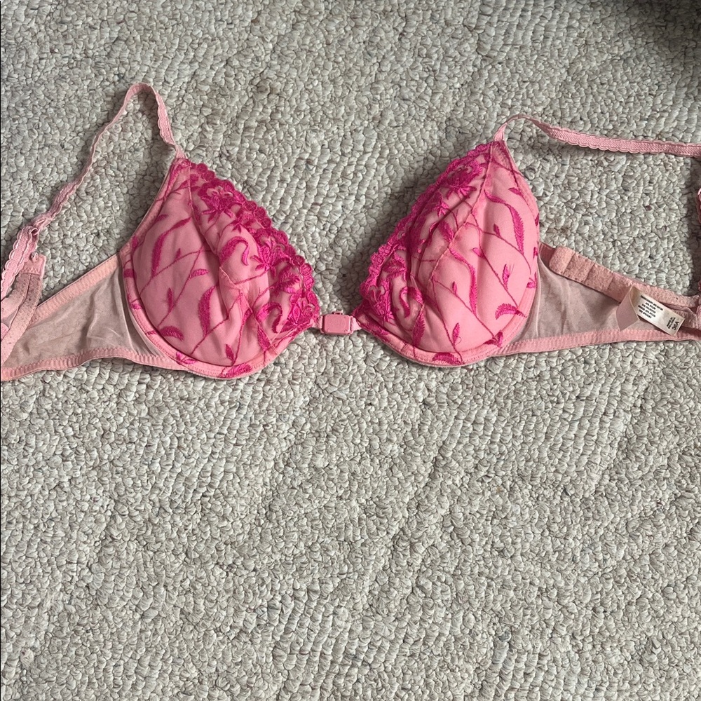 Victoria's Secret Pink Embroidered Bra